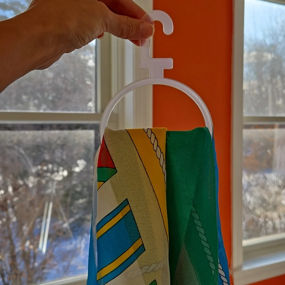 (8) Clear Plastic Scarf Accessories Hangers